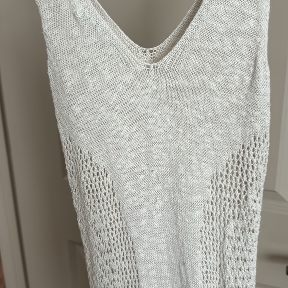 abercrombie & fitch crochet maxi coverup swim dress off white eggshell beige xs - Picture 7 of 8